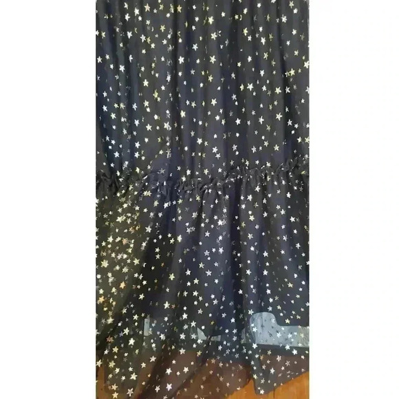 Popsugar sheer sleeveless dress juniors size large black and gold - Picture 2 of 5